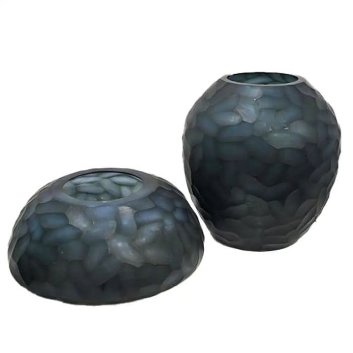 Vase Home ESPRIT Blue Crystal Modern 29 x 29 x 30 cm - Декорация и Осветление<<<Дом Градина<<<BigBuy&&&Украса за