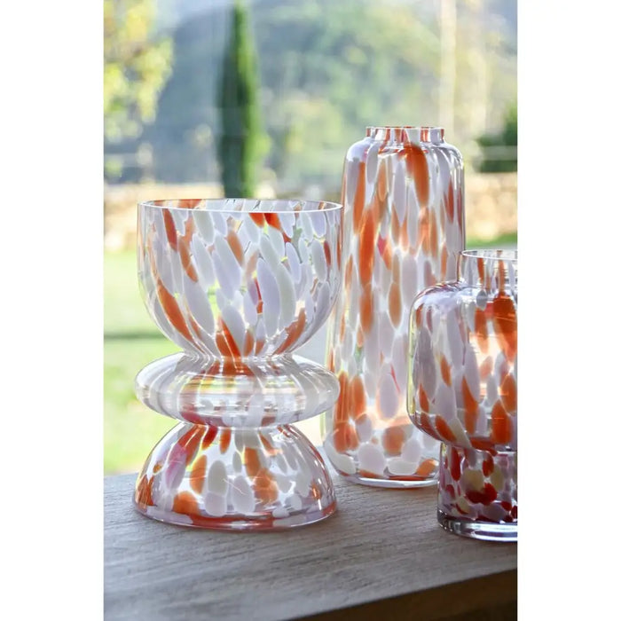 Vase Home ESPRIT Cream Terracotta Crystal Modern 16 x 16 x 24 cm - Декорация и Осветление<<<Дом