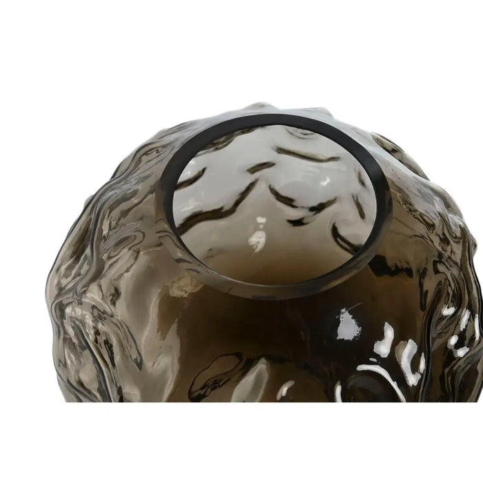 Vase Home ESPRIT Dark brown Crystal Modern 21,5 x 21,5 x 19 cm - Декорация и Осветление<<<Дом Градина<<<BigBuy&&&Украса