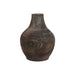 Vase Home ESPRIT Dark grey Paolownia wood Colonial Aged finish 16 x 16 x 24 cm - Декорация и Осветление<<<Дом