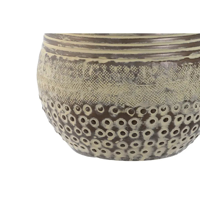 Vase Home ESPRIT Green Aluminium 18 x 18 x 30 cm - Декорация и Осветление<<<Дом Градина<<<BigBuy&&&Украса за средата на