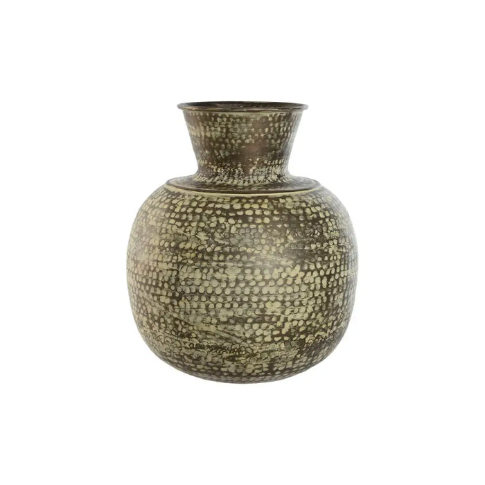 Vase Home ESPRIT Green Aluminium 42 x 42 x 45 cm - Декорация и Осветление<<<Дом Градина<<<BigBuy&&&Украса за средата на