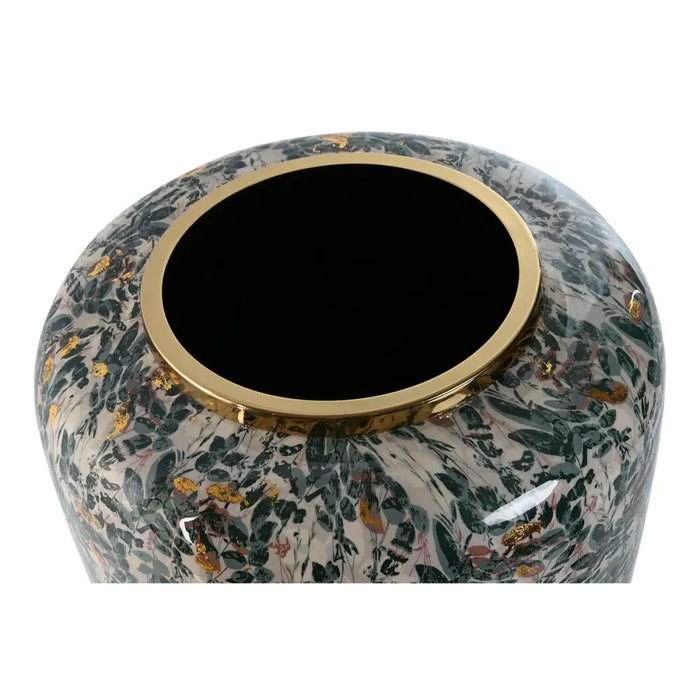 Vase Home ESPRIT Green Golden Metal 33 x 33 x 35,5 cm - Декорация и Осветление<<<Дом Градина<<<BigBuy&&&Украса за