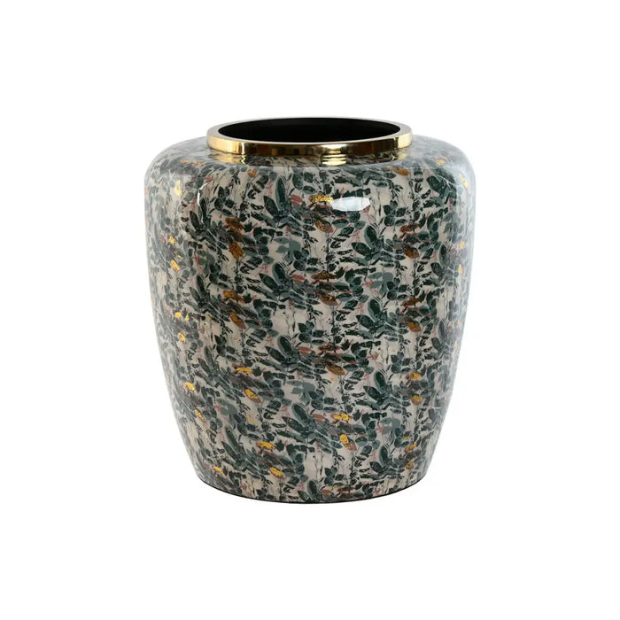 Vase Home ESPRIT Green Golden Metal 33 x 33 x 35,5 cm - Декорация и Осветление<<<Дом Градина<<<BigBuy&&&Украса за