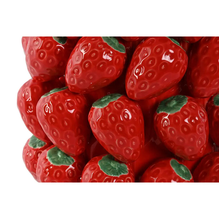Vase Home ESPRIT Red Ceramic Stoneware Strawberries Tropical 23 x 23 x 34 cm - Декорация и Осветление<<<Дом