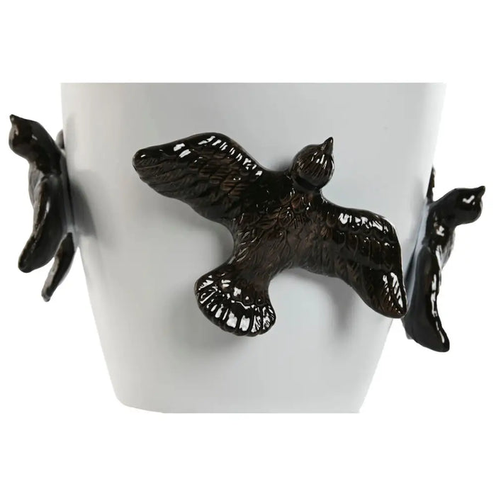 Vase Home ESPRIT White Black Stoneware Modern 27 X 27 X 29,5 cm - Декорация и Осветление<<<Дом