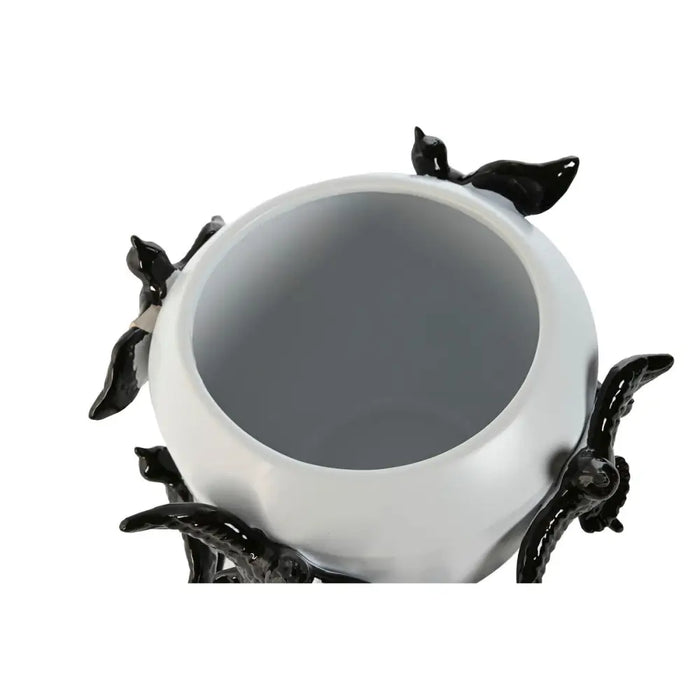 Vase Home ESPRIT White Black Stoneware Modern 29 X 29 X 21,5 cm - Декорация и Осветление<<<Дом