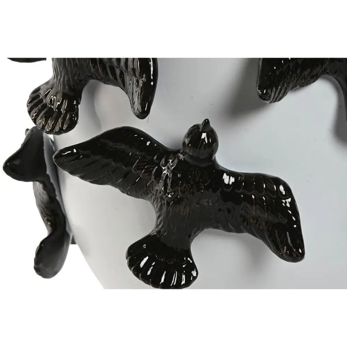 Vase Home ESPRIT White Black Stoneware Modern 29 X 29 X 21,5 cm - Декорация и Осветление<<<Дом