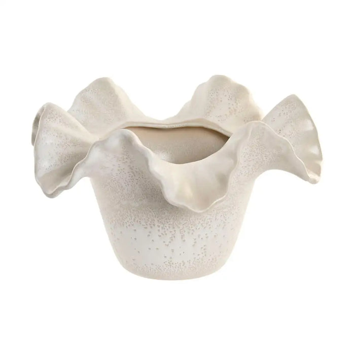 Vase Home ESPRIT White Ceramic 30 x 30 x 18 cm - Декорация и Осветление<<<Дом Градина<<<BigBuy&&&Украса за средата на