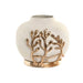 Vase Home ESPRIT White Golden Aluminium Modern 19 x 19 x 18 cm - Декорация и Осветление<<<Дом Градина<<<BigBuy&&&Украса