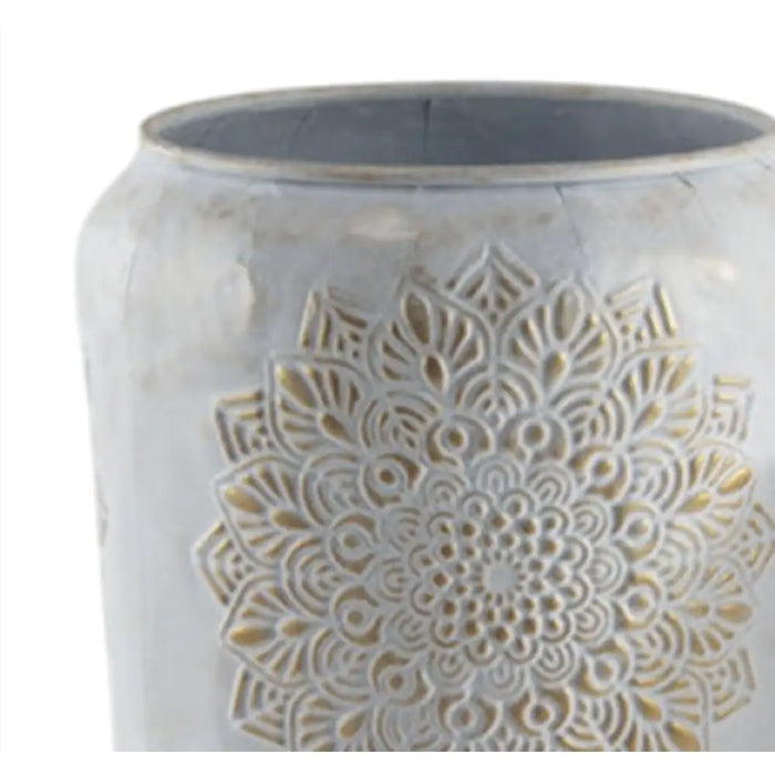 Vase Home ESPRIT White Golden Metal Arab (2 Pieces) - Декорация и Осветление<<<Дом Градина<<<BigBuy&&&Украса за средата