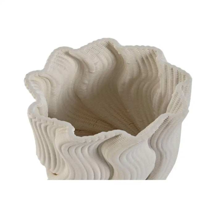 Vase Home ESPRIT White Stoneware Modern 14 x 14 x 19 cm - Декорация и Осветление<<<Дом Градина<<<BigBuy&&&Украса за