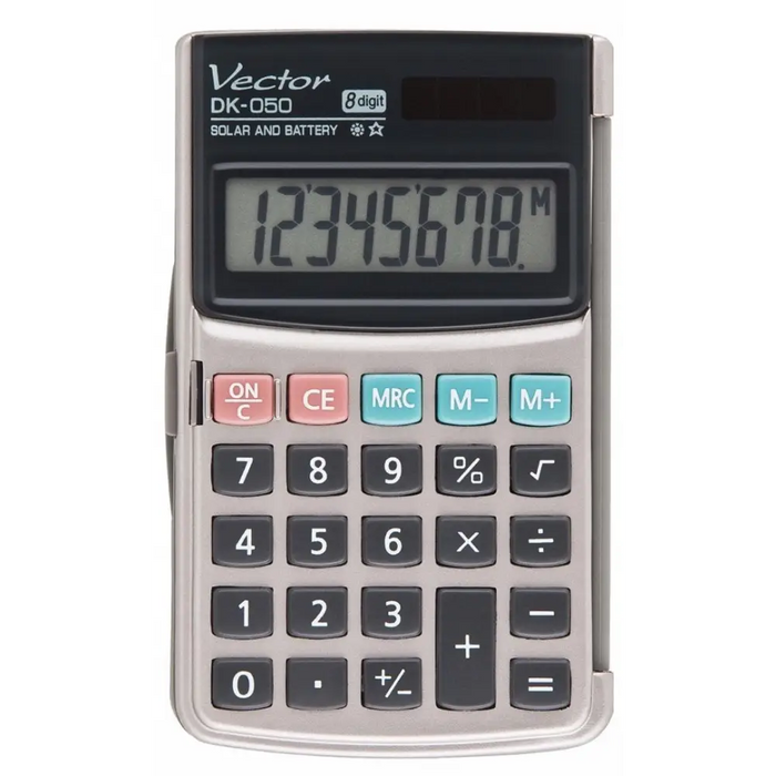 Vector DK-050 Pocket Calculator Grey - CalculatorsARB-KLK<<<Office suppliesARB<<<ActionPL