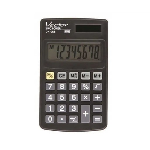 Vector DK-055 Pocket Calculator Black - CalculatorsARB-KLK<<<Office suppliesARB<<<ActionPL