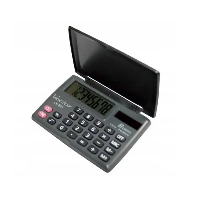 Vector KAV CH-861 pocket calculator 8 digits 87 x 58 mm black - CalculatorsARB-KLK<<<Office suppliesARB<<<ActionPL