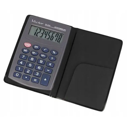 Vector KAV VC-210III pocket calculator 8 digits 64x98.5 mm grey - CalculatorsARB-KLK<<<Office suppliesARB<<<ActionPL