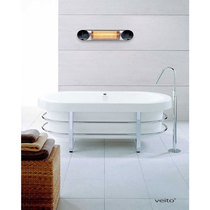 INFRARED HEATER VEITO BLADE 2000 SILVER TIMER, 2000.0 W