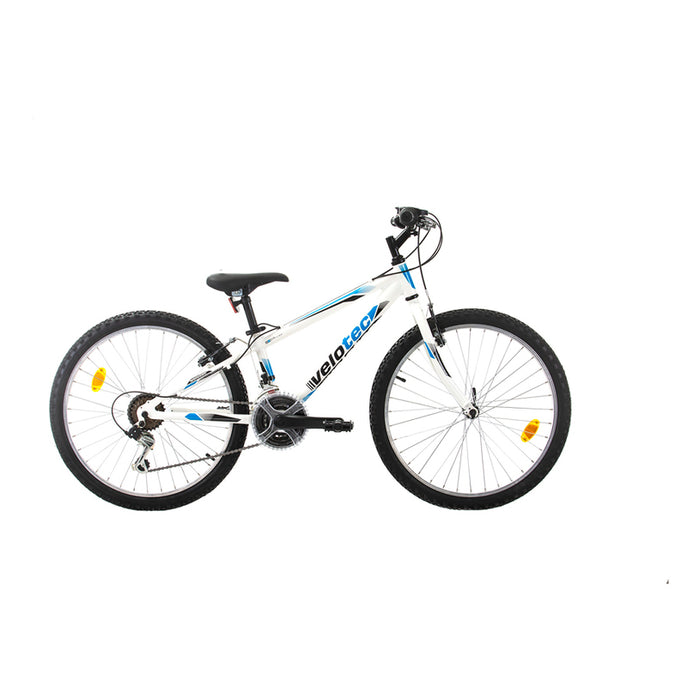 Bicycle VELOTEC TEMPO 24" WHITE/BLUE SPEEDS 6