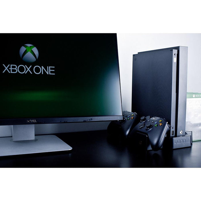 Vertical charging station for Xbox One with 2 Venom VS2861 batteries