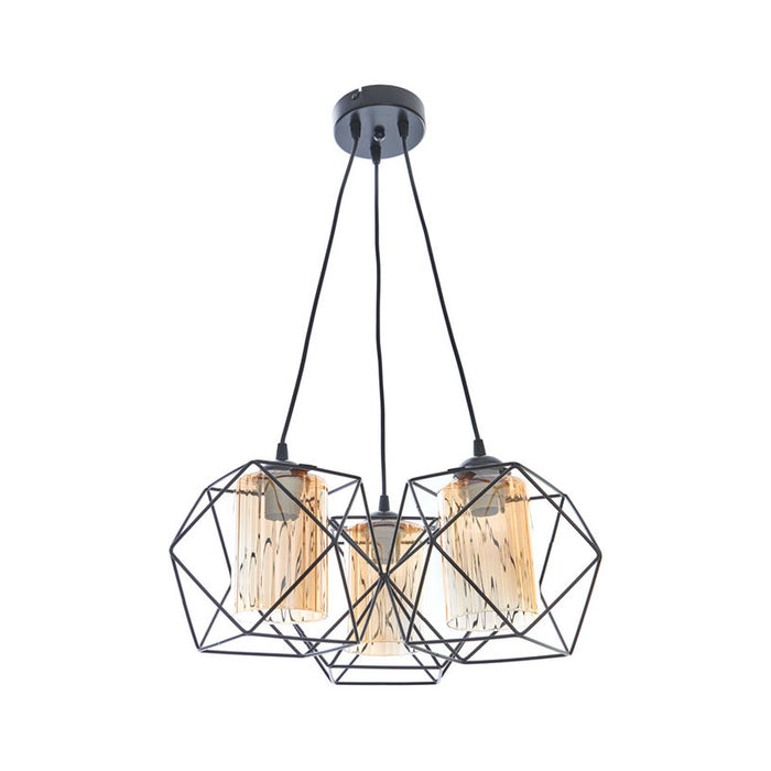 PENDANT 3XE27 BLACK VENON BREEZE