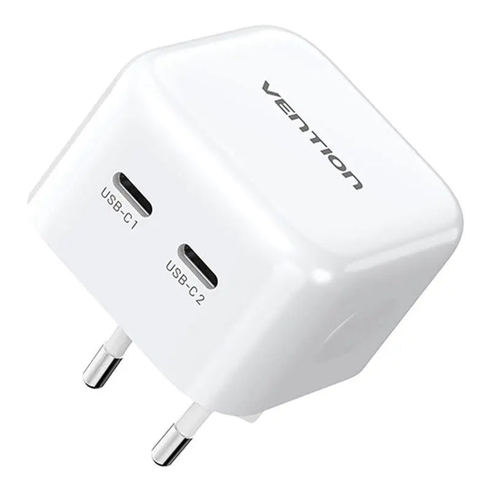 Vention FBPW0-EU USB(C + C) GaN (35W/35W) mains charger (white) - mains chargers<<<Chargers<<<GSM