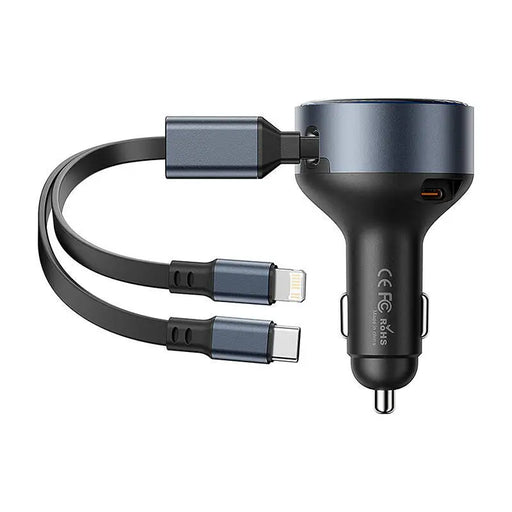 Vention FFOB0 USB-C car charger + USB-C/Lightning 30W cable - Car chargers<<<Chargers<<<GSM