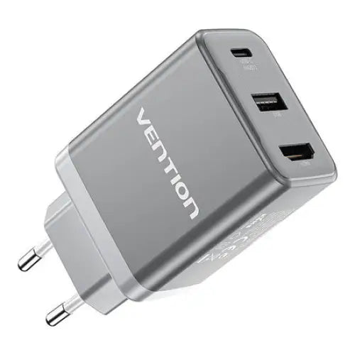 Vention FJAH0-EU USB(C + A)+HDMI GaN mains charger (60W/5W/4K@60Hz) (grey) - mains chargers<<<Chargers<<<GSM