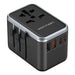 Vention FJFB0 GaN 2xUSB-C 2xUSB-A Universal Travel Adapter 65W (black) - mains chargers<<<Chargers<<<GSM