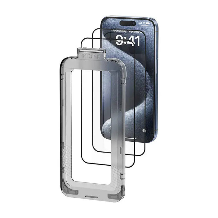 Vention KUKTCA-30 tempered glass for iPhone 15 Pro +applicator - For smartphones<<<Tempered glass and screen