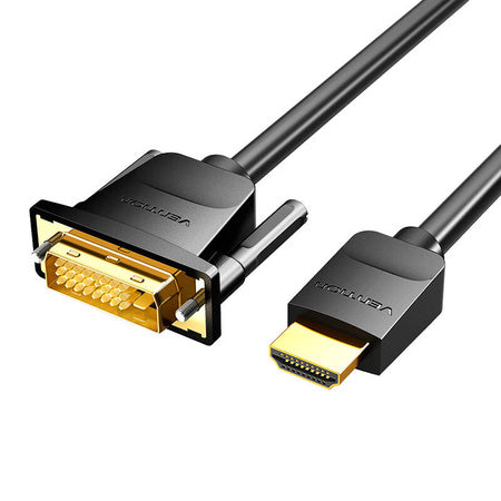 HDMI to DVI (24+1) cable Vention ABFBJ 5m, 4K 60Hz/ 1080P 60Hz (black)