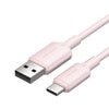 USB 2.0 A to USB-C 3A cable Vention CTQPH 2M (pink)