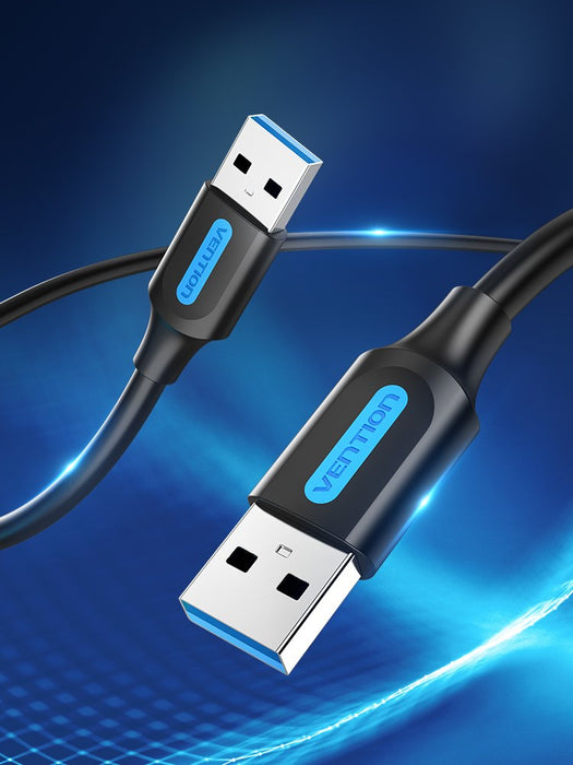 Vention USB 3.0 A Male to A Male Cable 0.5M Black PVC Type