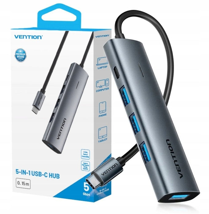 USB Hub Vention TGZHB Grey