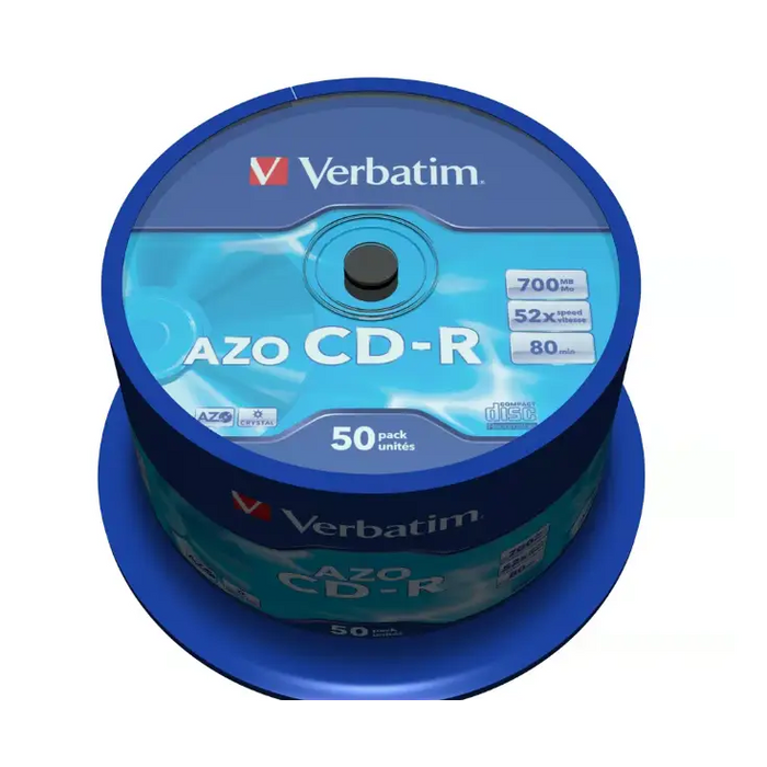 Verbatim CD-R AZO 700Mb. 50 pcs. in sh-l - CD/DVD<<<Оптични носители<<<MediaTrade