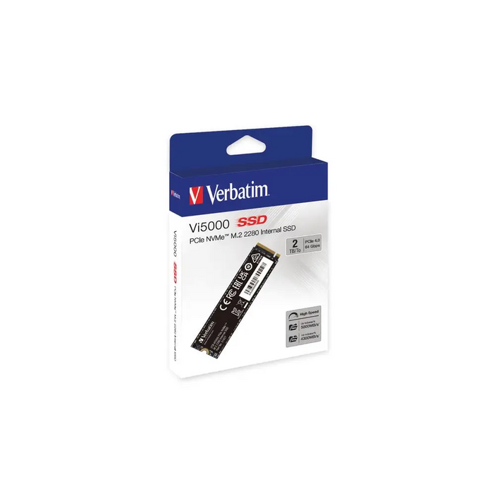 Verbatim Vi5000 Internal PCIe NVMe M.2 SSD 2TB - SSD дискове<<<VERBATIM памети и аксесоари<<<VERBATIM<<<PolyComp