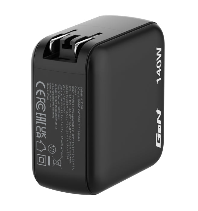 Verbatim Mini GaN Charger 140W with Display