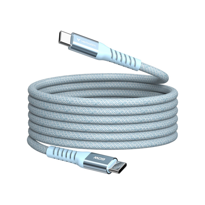 Verbatim Sync & Charge USB-C to USB-C 60W Magnetic 120 cm - Blue