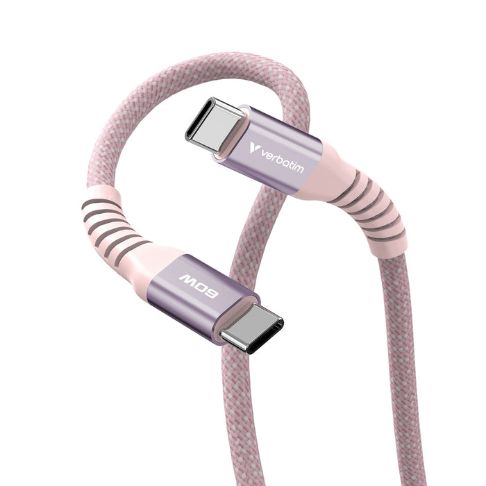 Verbatim Sync & Charge USB-C to USB-C 60W Magnetic 120 cm - Pink
