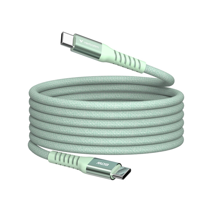 Verbatim Sync & Charge USB-C to USB-C 60W Magnetic 120 cm - Green