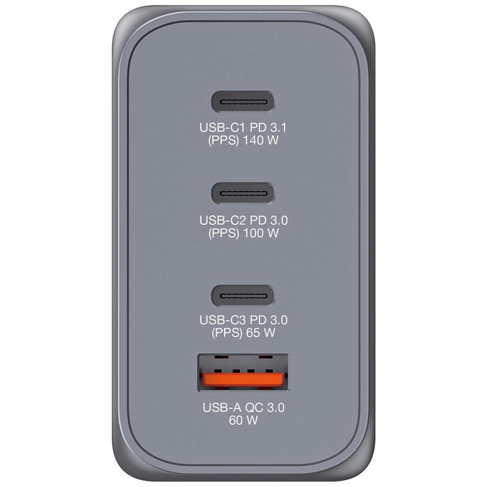Verbatim GNC-240 GaN Charger 4 Port 240W USB A/C (EU/UK/US)