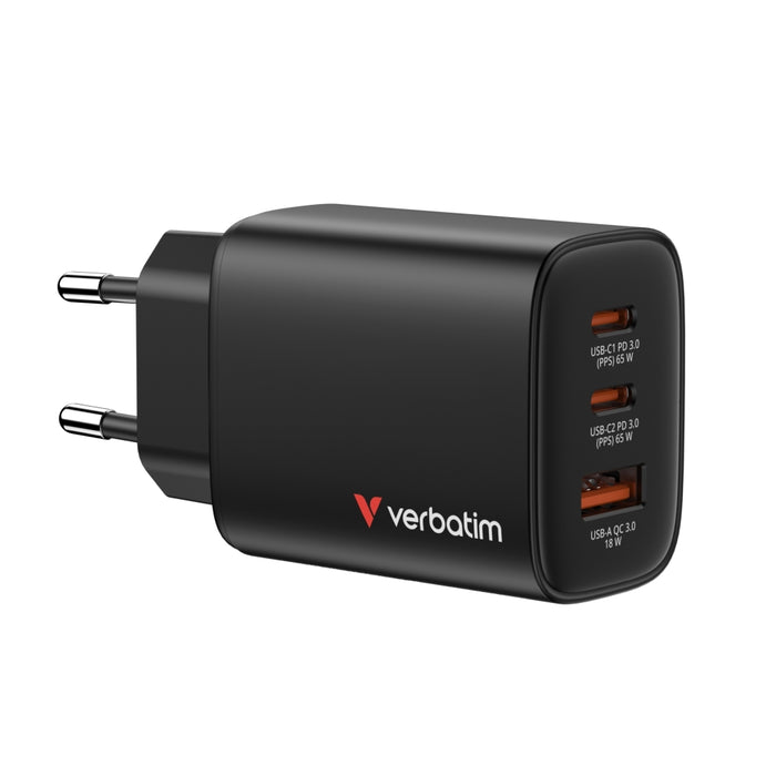 Verbatim Essentials GaN Charger 65W EU plug Black