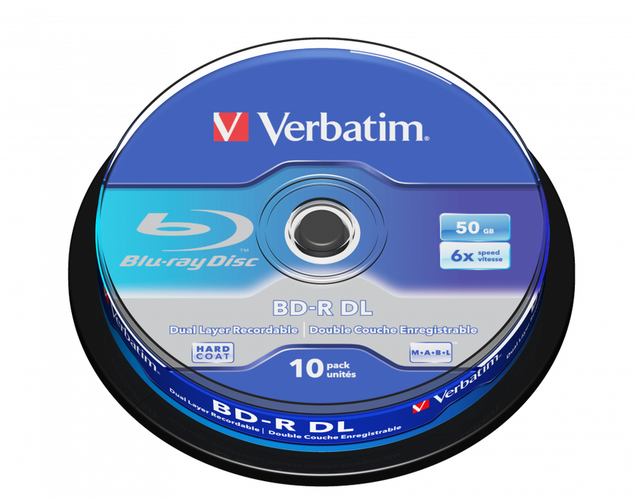 Verbatim BD-R 50Gb. 6X spindle 10 pcs