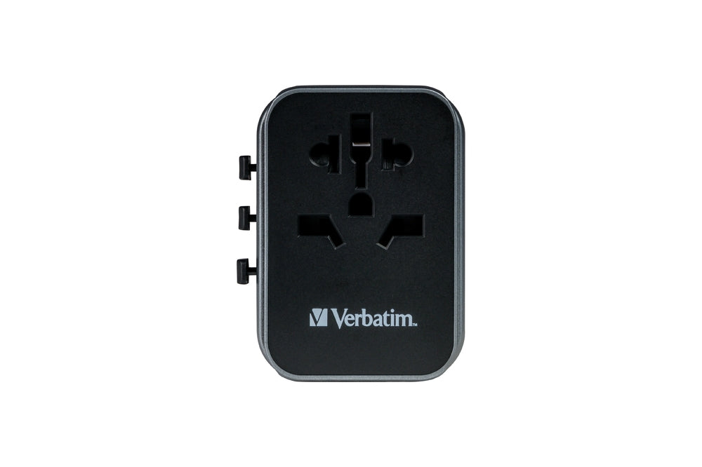 Verbatim UTA-03 Universal Travel Adapter with 1 x USB-C PD 30W & QC 3.0 / 2 x USB-C / 2 x USB-A
