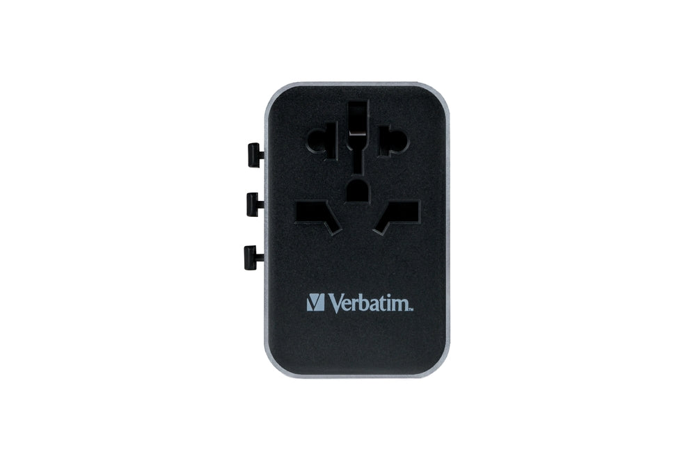 Verbatim UTA-04 Universal Travel Adapter with 1 x USB-C PD 61W & QC 3.0 / 1 x USB-C / 3 x USB-A