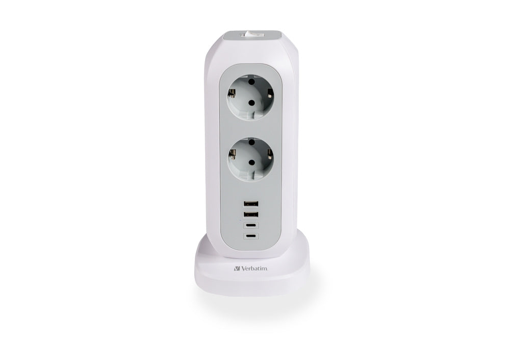 Verbatim EUPT-01 EU Power Tower 11 AC with 2 x USB-C / 2 x USB-A