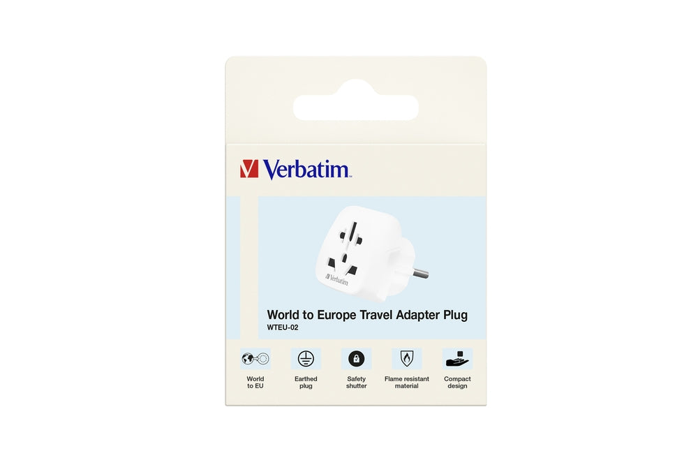 Verbatim WTEU-02 World to Europe Travel Adapter Plug