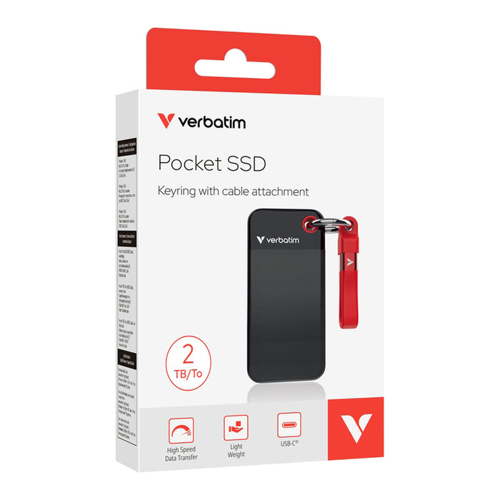 External drive VERBATIM POCKET 2TB BLACK/RED 32196