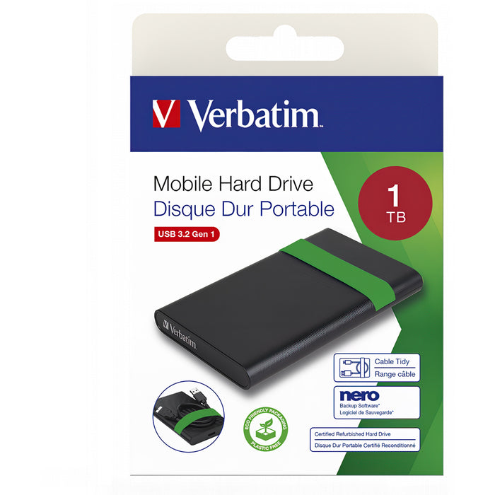 External drive VERBATIM CERTIFIED REFURBISHED 1TB