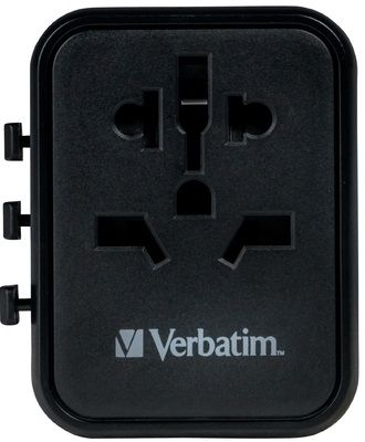 Verbatim UTA-02 Universal Travel Adapter with 1 x USB-C PD 20W / 1 x USB-A QC 3.0