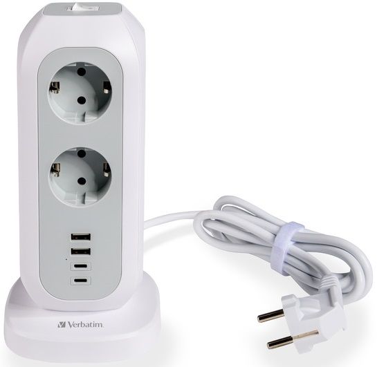 Verbatim EUPT-01 EU Power Tower 11 AC with 2 x USB-C / 2 x USB-A